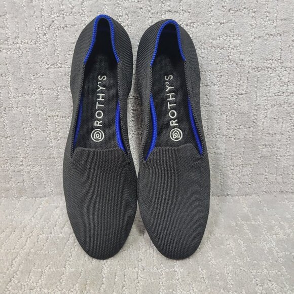 Rothy's The Loafer Black Solid Round Toe Slip On Flat Shoes Womens Size 9.5 - Picture 4 of 13